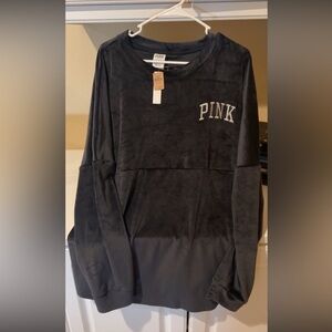 PINK VELOUR CREWNECK